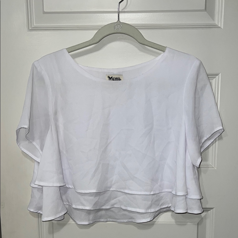 Show Me Your MuMu White Blouse Elegant Top